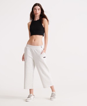 Superdry Edit Wide Leg Cropped Loopback Női Sportruházat Szürke | VWKXT7203